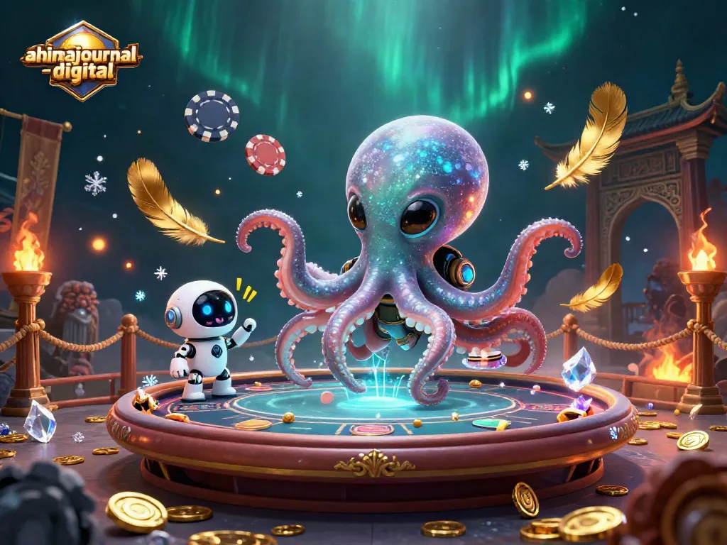 Engage with ahimajournal-digital's vibrant alien-themed poker scene showcasing dynamic casino action and colorful visuals.