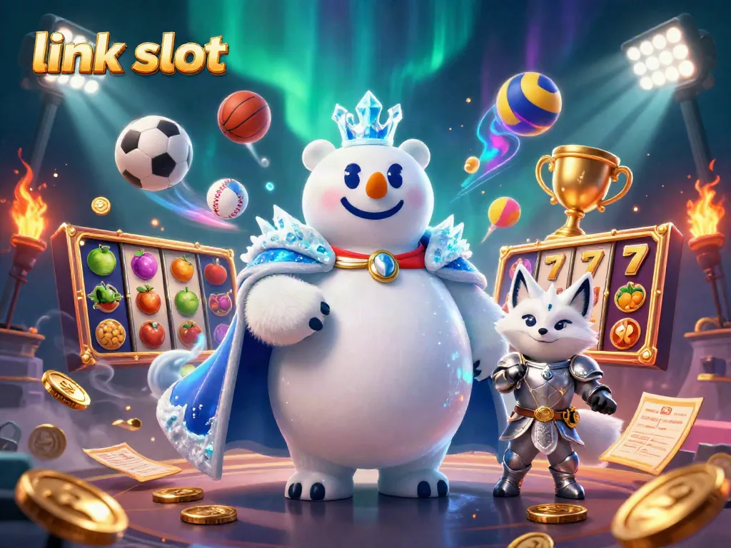 Spin and win with the link slot featuring jackpot symbols and animated slot reels.